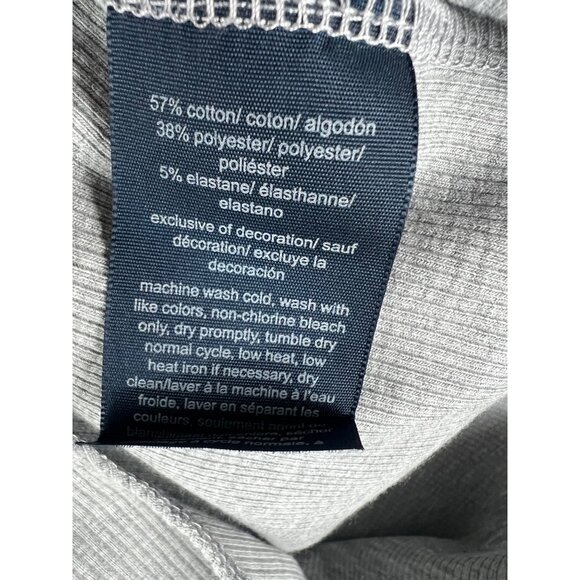 Tommy Hilfiger Womens Grey Long-Sleeve Bodysuit With Striped Button Detail Large - Picture 8 of 13